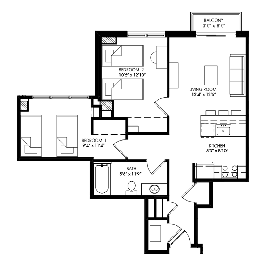 Two Bedroom - Style P